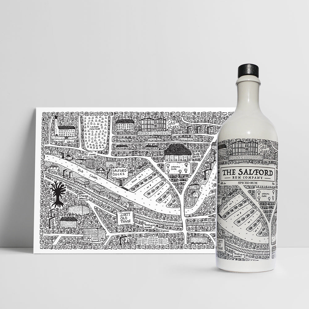 Salford Spiced Rum & Print Bundle