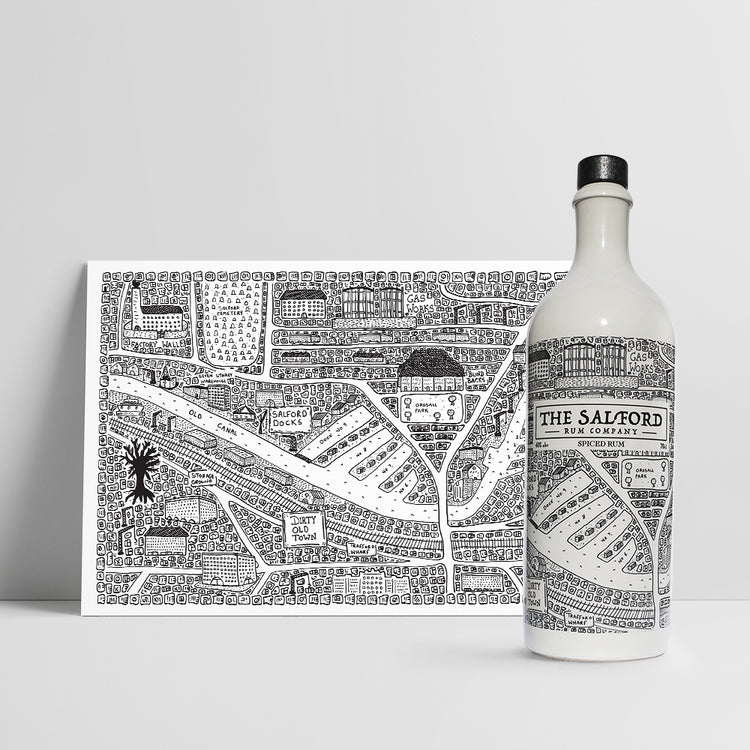 Salford Spiced Rum & Print Bundle