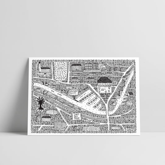 The Salford Rum Company X Dave Draws A4 print