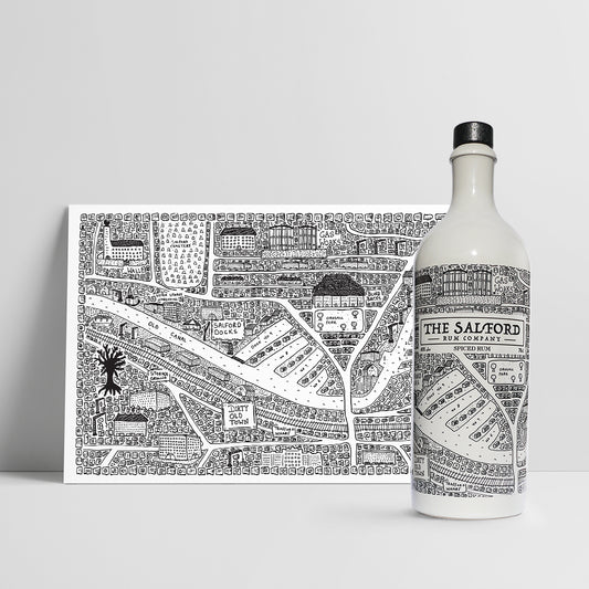 Salford Spiced Rum & Print Bundle